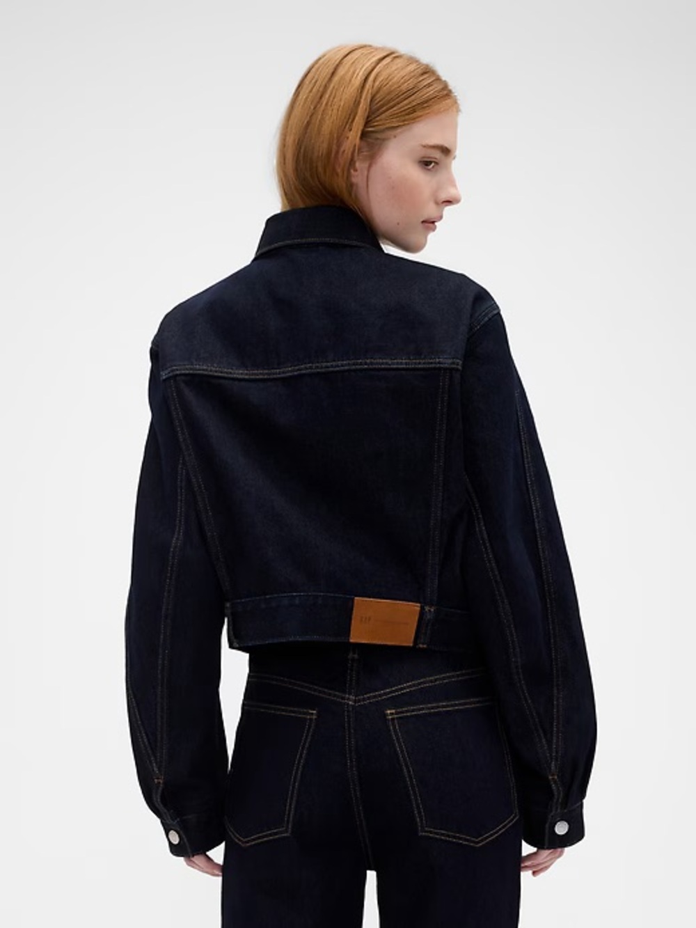 Gap x Victoria Beckham Relaxed Cropped Denim Jacket